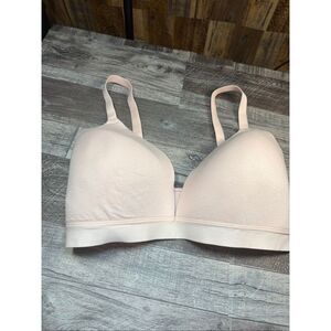 Auden Lightly Lined Wirefree Bra 38DD Blush Pink NWOT